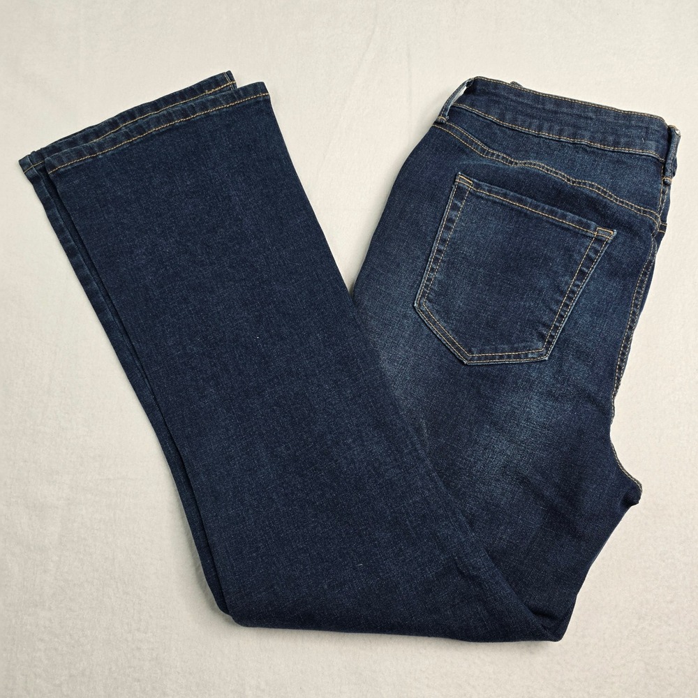 RM Rebecca Minkoff Women's Dark Wash Denim Embellished‎ Flare Jeans Size 8